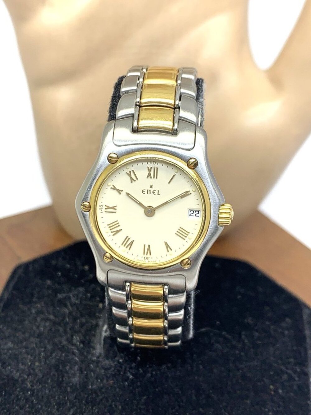 Ebel 1911 Women's Watch Swiss Quartz Two Tone 18k Yellow Gold Stainless Steel
